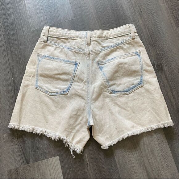Super High Rise Cut Off Shorts Button Fly 4 Distressed - Picture 7 of 12